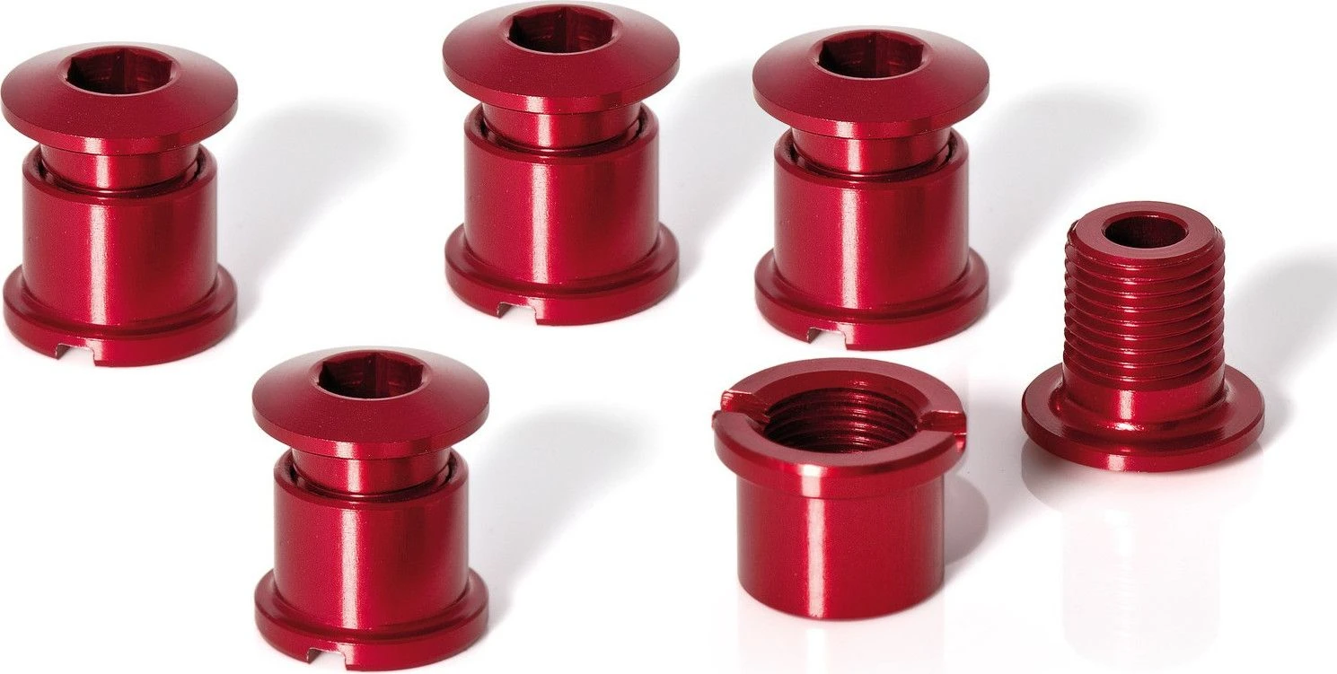 XLC CR-X01 Chainring Screw Set (5 Pieces) 7 Mm Red 1 XLC CR-X01 Chainring Screw Set (5 Pieces) 7 Mm Red