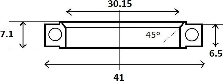Black-bearing Black Bearing B10 Steering Bearing 30.15 X 41 X 6.5 / 7.1 Mm 45 ° / 90 2 Black-bearing Black Bearing B10 Steering Bearing 30.15 X 41 X 6.5 / 7.1 Mm 45 ° / 90 - Image 2